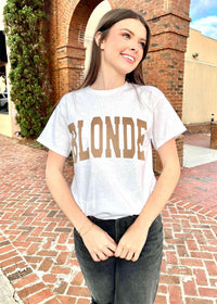 The Blonde Tee - White T-Shirt MerciGrace Boutique.