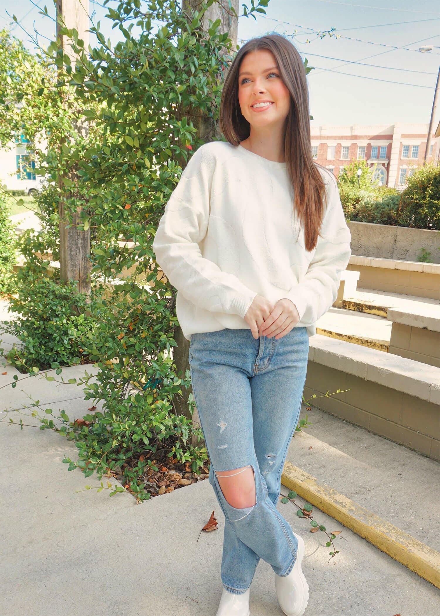 This Is What We Dream Of Sweater - Cream Tops MerciGrace Boutique.