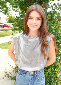 Time To Party Top - Chrome Tops MerciGrace Boutique.