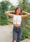 Time To Shine Top - White Tops MerciGrace Boutique.