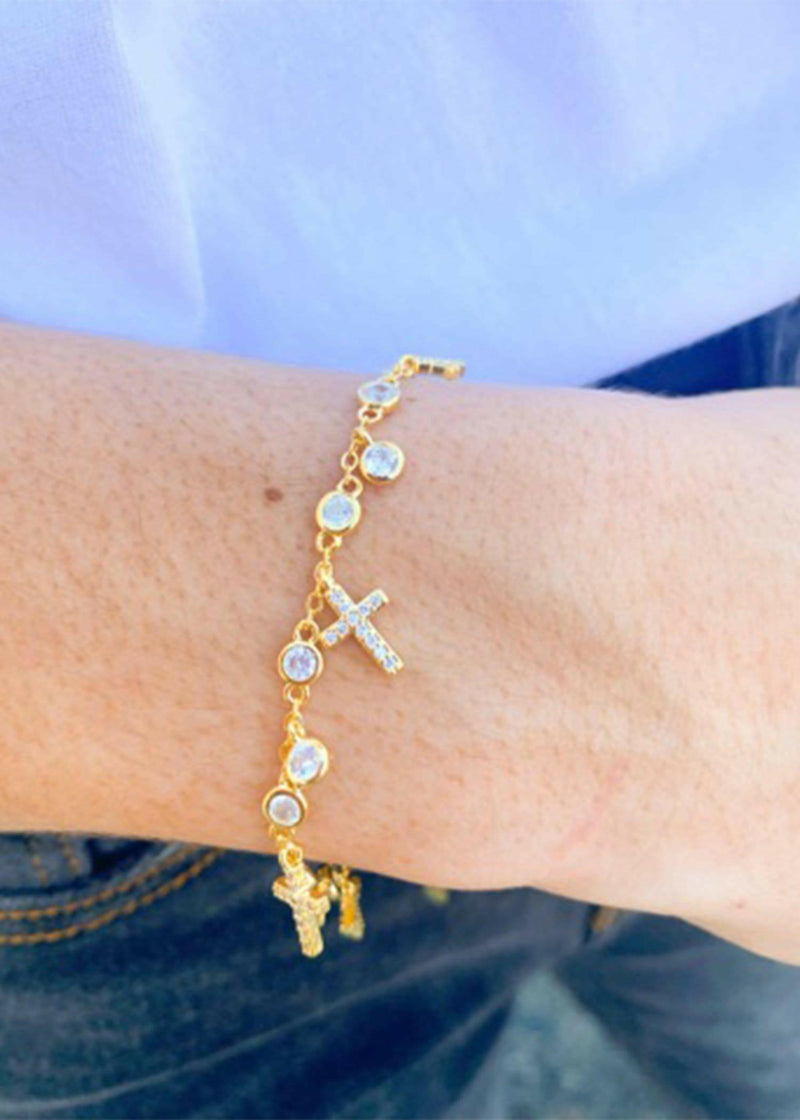 Trust In Him Cross Bracelet Bracelet MerciGrace Boutique.