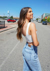 Wait For It Crop Tank - White Top MerciGrace Boutique.