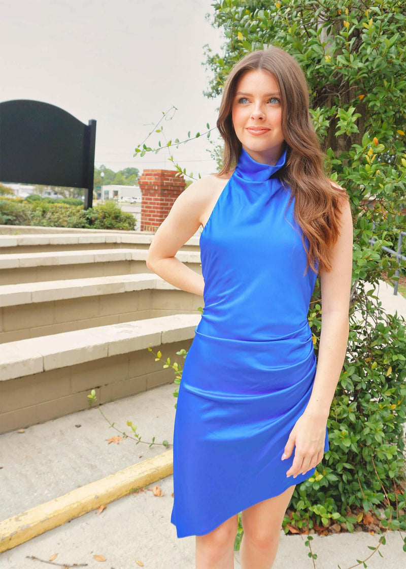 Wait On Me Dress - Paradise Blue Dress MerciGrace Boutique.