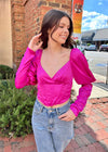 What A Love Corset Top - English Pink Tops MerciGrace Boutique.