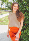 What A Memory Mini Skirt - Copper Skirt MerciGrace Boutique.