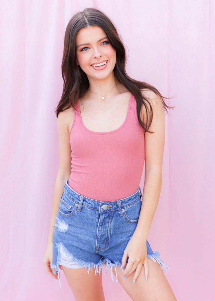 What A Staple Bodysuit - Mauve - MerciGrace BoutiqueBodysuit