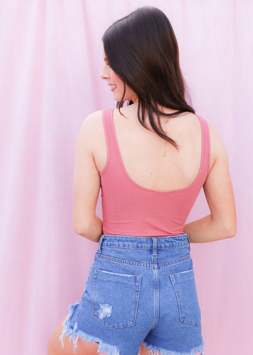 What A Staple Bodysuit - Mauve - MerciGrace BoutiqueBodysuit