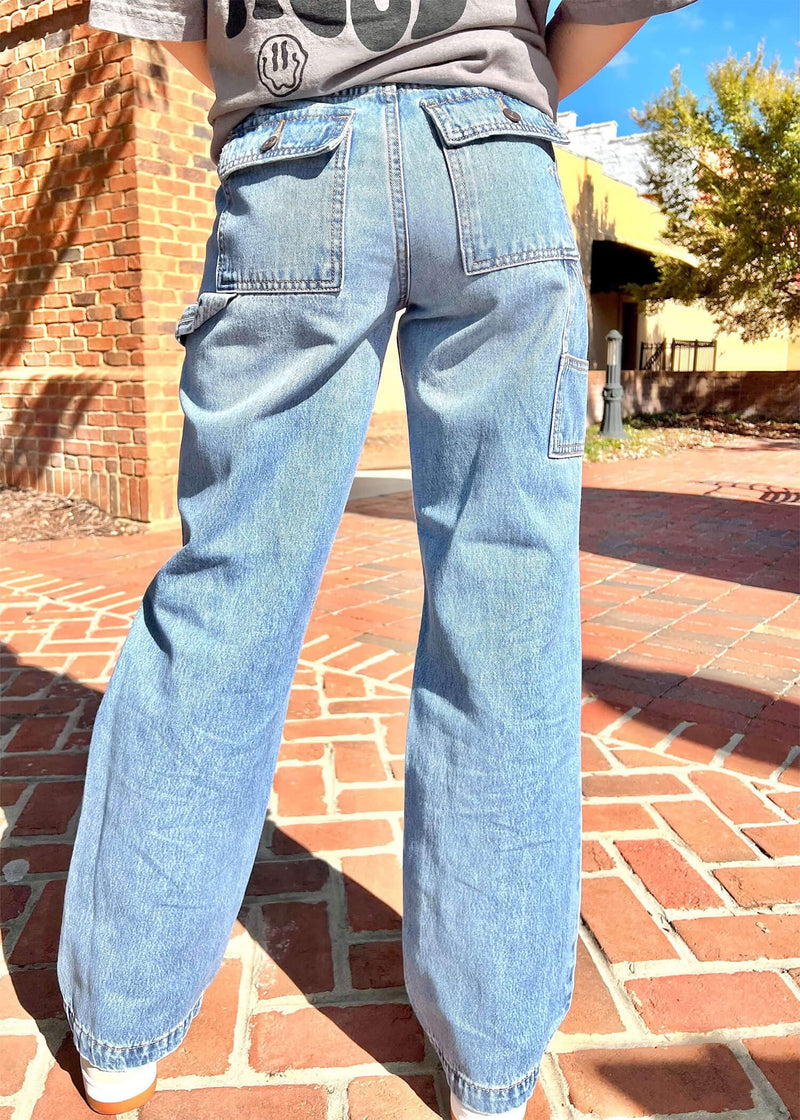 What You Thought Dad Jean - Light Blue Jeans MerciGrace Boutique.
