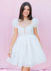 Dreaming Of A Fairytale Mini Dress - White Dress MerciGrace Boutique.