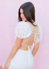 Stay Sweet Mini Dress - White Dress MerciGrace Boutique.