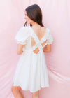 Watching Sunsets Mini Dress - White Dress MerciGrace Boutique.