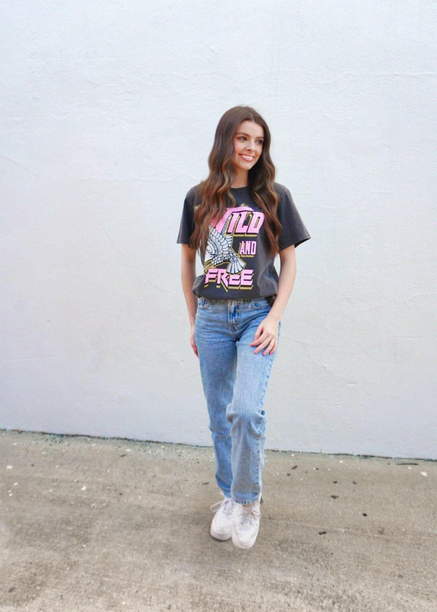 Wild And Free Tee - Black T-Shirt MerciGrace Boutique.