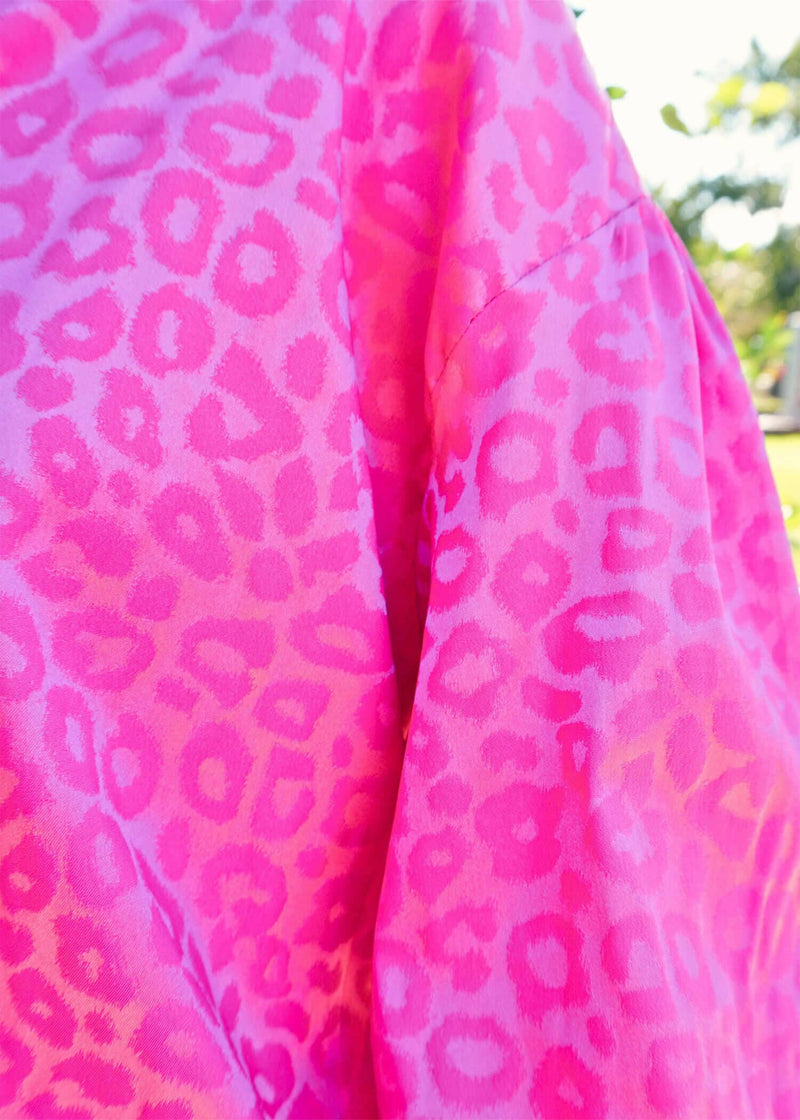Wildly Pink Button-Down - Dark Pink Tops MerciGrace Boutique.