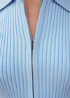Zip to My Lou Sweater Top - Baby Blue Tops MerciGrace Boutique.
